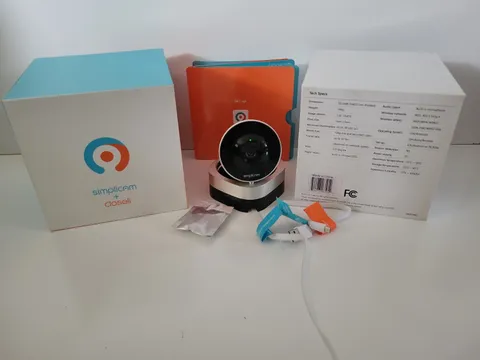 Simplicam + Closeli Indoor Security Camera 720p With Wall Mount & Power Supply 