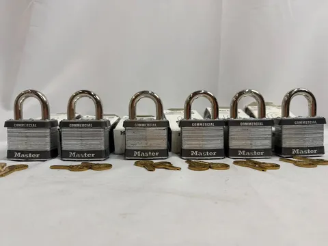 Master Lock 25KZW1 No. 25 Zinc Die-Cast Padlock, Zero-Bitted, 4-Pin (6PACK) NEW