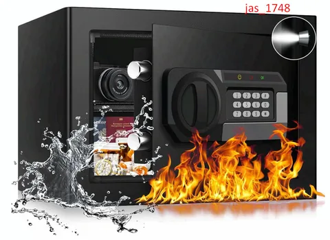 1.2 Cubic Feet Small Fire Safe Box for Home, Fireproof Lock Box, Security Money 