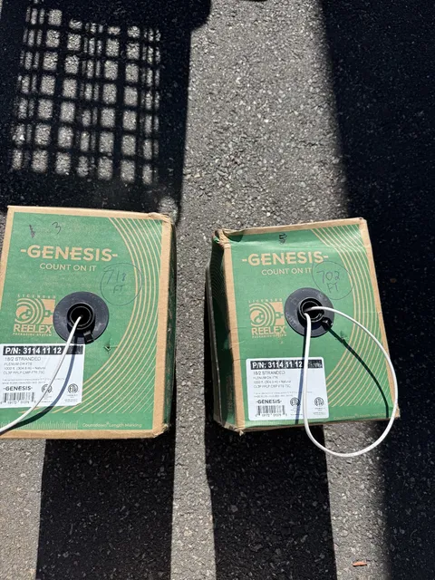 Genesis 1420 Ft 18/2 Stranded Plenum OR FT6 Cable, White 31141112 (2 Rolls)