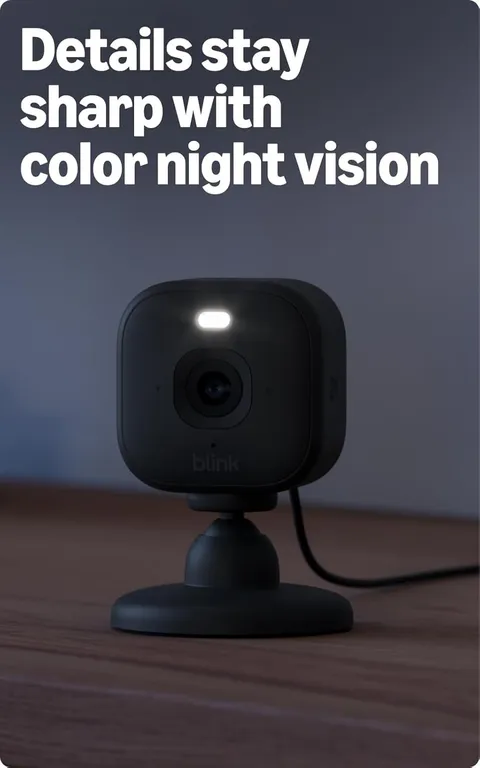 3 Blink Mini - Compact indoor plug-in security camera, 1080p, Fast shipping