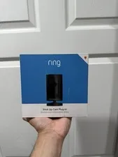 Ring Stick Up Cam Plug-In | Weather-Resistant Outdoor Camera - Black- New