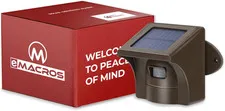 eMACROS Solar Motion Sensor Alarm 1/2 Mile Outdoor Weatherproof Security System 