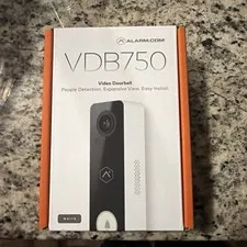 Alarm.com VDB750 Wi-Fi Video Doorbell, People Detection, 2-Way Audio, White