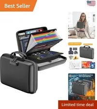 Lockable Fireproof File Organizer with 28 Compartments for Safe Document Storage