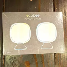 ecobee SmartSensor Indoor Motion Sensor 2-Pack Wireless Battery, White