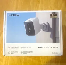 LNDU CL01 4K Wire-Free Wi-Fi IP Surveillance Camera Night Vision Motion White