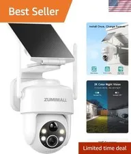 Retractable Solar-Powered Security Camera - 360° Coverage & Night Vision