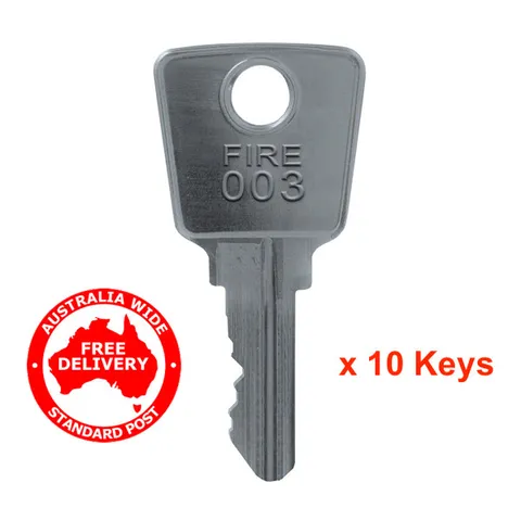 Essential Services, MFB, Fire Brigade, Emergency Services 003 Key  -10 pack