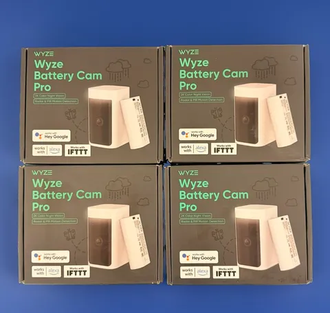 4 Wyze Battery Cam Pro Wireless Indoor Outdoor Security Camera System LOT W/ APP
