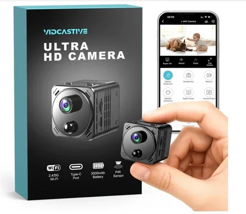 4K Mini Dual-Band 2.4/5GHz WiFi Indoor with AI Human Detection Night Vision