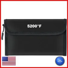 GQIRIL Waterproof Document Bag - 5200°F Water Resistant Fire Proof Money Bag, 3