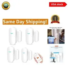 Smart Door Window Sensors with Long-Lasting Battery - Alexa & Google Compatible