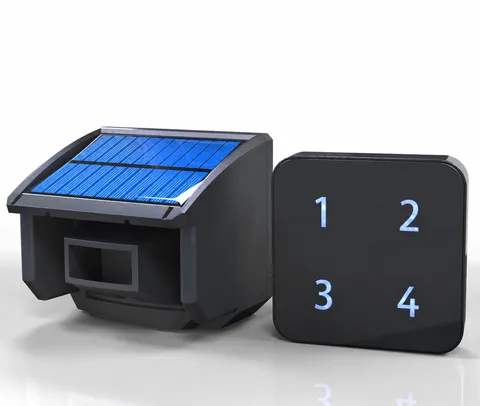 Solar Driveway Alarm System 1/4 Mile Range Wireless Motion Sensor Weatherproof