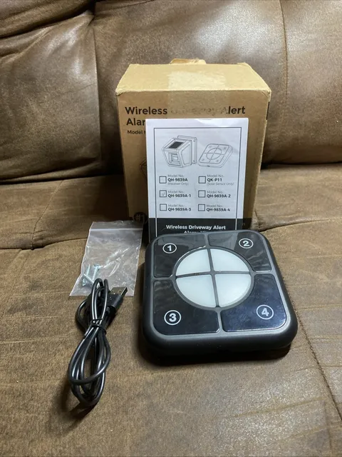 Solar Wireless Driveway Alarm - 1/2 Mile Long Range Receiver Only NEW OPEN BOX