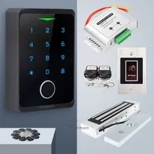 HOMSECUR Business Fingerprint Door Access Control System Kit With 390ibs Maglock