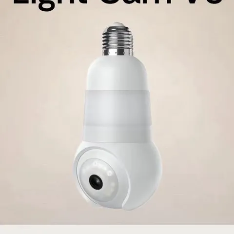 Luna Light Cam V3 2K Wi-Fi Bulb Camera White IP65 Color Night Vision Track