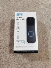 NEW w Box Blink Video Doorbell - Two Way Audio, HD video and Alexa Black