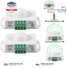 2 Pack DC 12V 24V PIR Sensor LED Motion Sensor Switch, MELIFE Infrared Sensor...