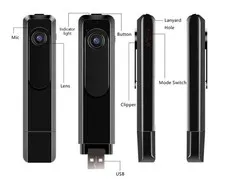 4 PACK Mini Body Camera HD 1080P Portable Video Audio Recorder USB