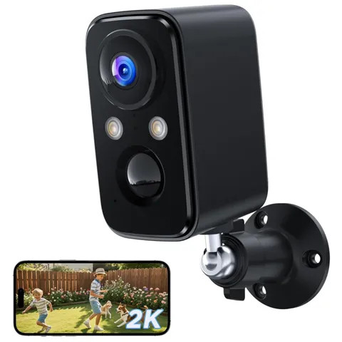 Security Cameras Wireless Outdoor Battery: 2K WiFi Camera Indoor for Home