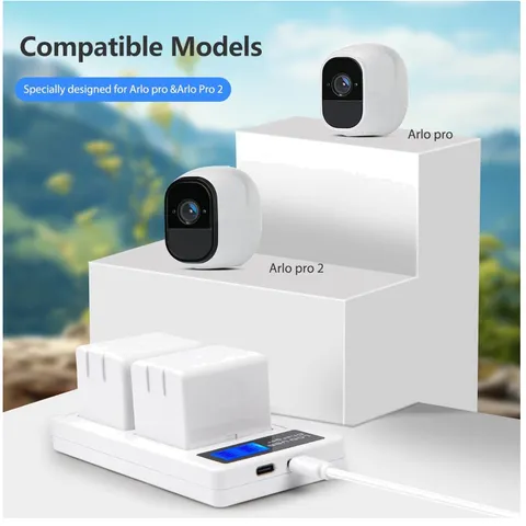 7.2V 2-Pack Arlo Pro Batteries + Dual Charger Bundle