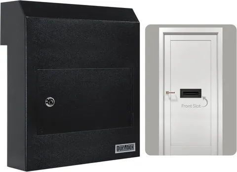 Through-the-Door Drop Box Deposit Safe 12 x 6 x 15" - Heavy Duty Steel Mailbox