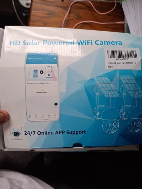 Hissed Solar Powered Security Wifi Camera 2 Pack Full Hd 2.4g/5g Motion Open Box