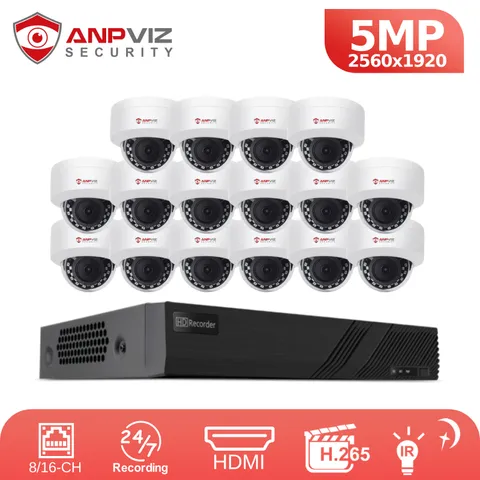 ANNKE 16CH 12MP NVR 3K 5MP POE AI IR Night Security Camera System Audio Record