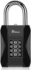 Combination Lock, 4 Digit Outdoor Heavy Duty Padlock Metal, Weatherproof Alloy L