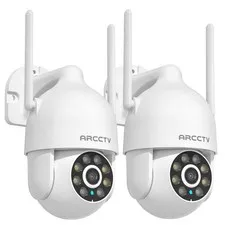 ARCCTV 3MP WiFi IP Security Camera Home 360°PTZ Color Night Vision Smart 2PACK