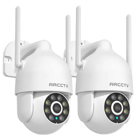 ARCCTV 3MP WiFi IP Security Camera Home 360°PTZ Color Night Vision Smart 2PACK