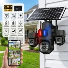 Camara De Seguridad Solar Inalambricas Para Exterior Con Vision Nocturna y Audio