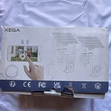 XEGA Solar Wi‑Fi Outdoor IP Surveillance Cameras, Color, White, 2-Pack