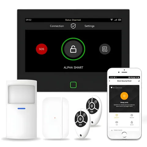 Smart Home Security Alarm System with Touch Panel, App Control