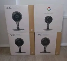 Google Nest Cam Indoor Security Plug-in Wi-Fi Camera NC1102ES A0005 Lot Of 4