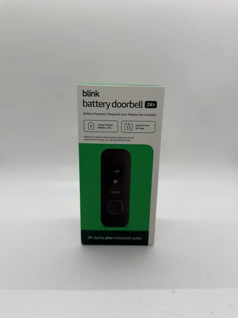 Brand New Blink Battery Doorbell (ADD ON) - Black / 2K+ Video / Alexa Compatible