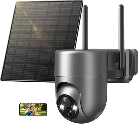 Tical 2K Solar Security Camera Wireless Outdoor WiFi PTZ Open Box Gray