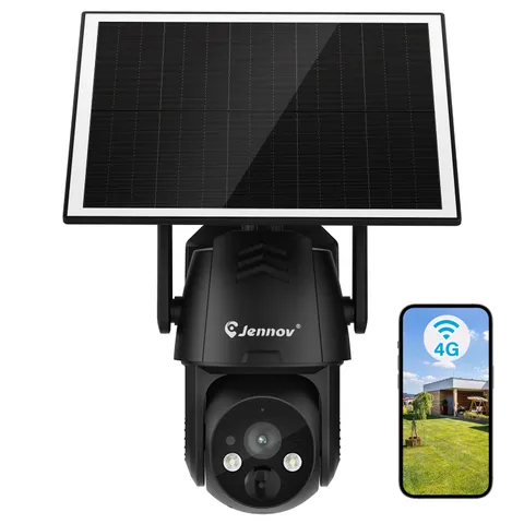 4G LTE Cellular Wireless Solar Security Cameras Outdoor 2K HD Color Night Vision