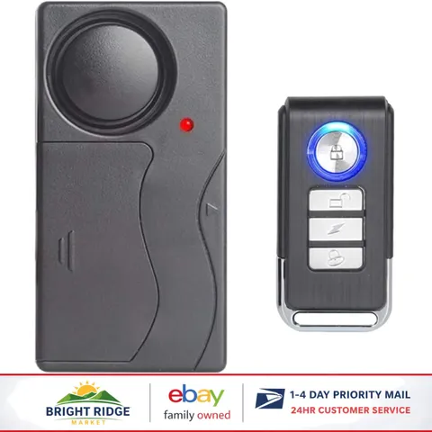 Wireless Vibration Alarm for Bicycles, Cars, Motorcycles with Remote Control