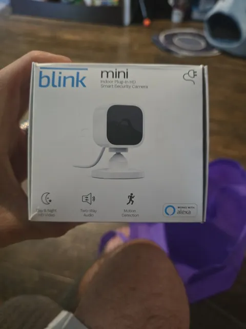 Blink Mini Indoor Plug-In Live HD Smart Security Camera 