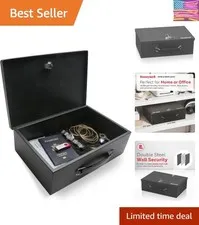 Safes & Door Locks - Small Safe Box for Home - Fire Resistant Documents Lock ...