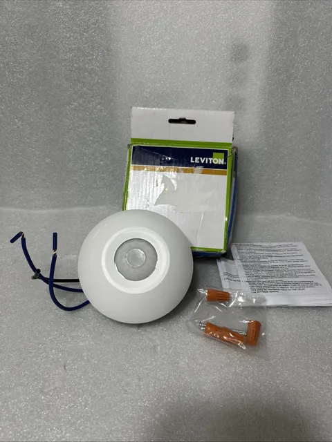 Leviton ODC0S-I1W 120V 1000W PIR Ceiling Occupancy Sensor Self-Contained White