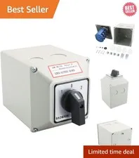 Universal Rotary Cam Switch - 3-Phase 63A 660V with Enhanced Electrical Safety
