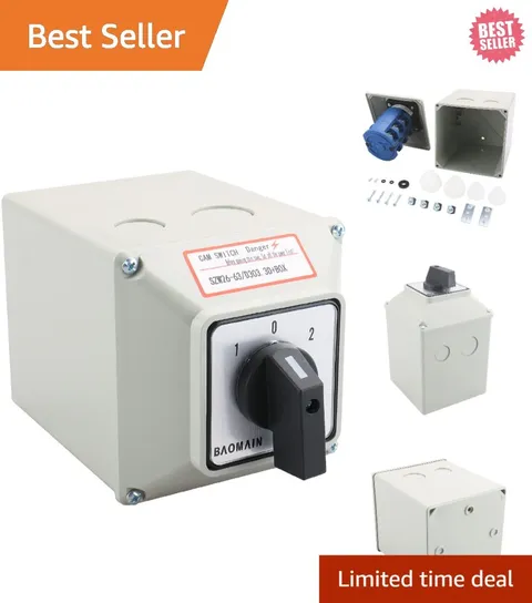 Universal Rotary Cam Switch - 3-Phase 63A 660V with Enhanced Electrical Safety