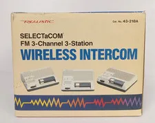 Realistic SELECTaCOM FM 3-Channel 3-Station Wireless Intercom - NEVER USED!