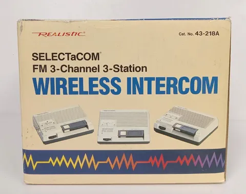 Realistic SELECTaCOM FM 3-Channel 3-Station Wireless Intercom - NEVER USED!