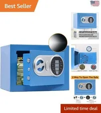 Durable Blue Steel Safe Box with Sensor Light – Perfect for Concealed Storage