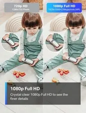 1080P Indoor Security Camera for Baby Monitor, Dog Camera w/Motion Detection, 2-
