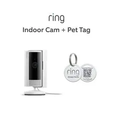 Ring Indoor Cam 2nd Gen Security Camera - White with Bonus Ring Pet Tag
